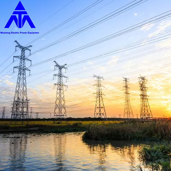 Stalowa wieża kątowa zatrzymująca upadek z zasilaniem elektrycznym 35KV 66KV